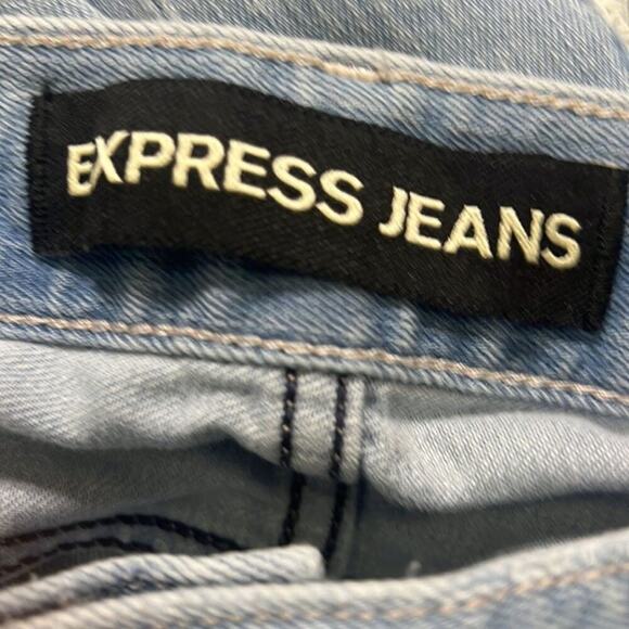 EXPRESS VINTAGE SKINNY ANKLE HIGH RISE DISTRESSED JEANS SIZE 12 - Picture 5 of 9